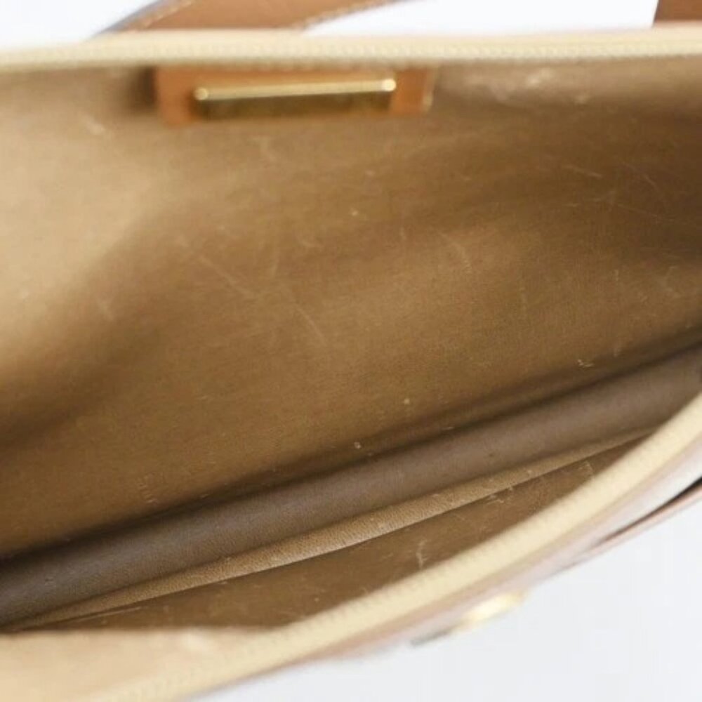 CHRISTIAN DIOR Logo Honeycomb Shoulder Hand Bag PVC Leather Beige GHW 62CA527 - Picture 12 of 16